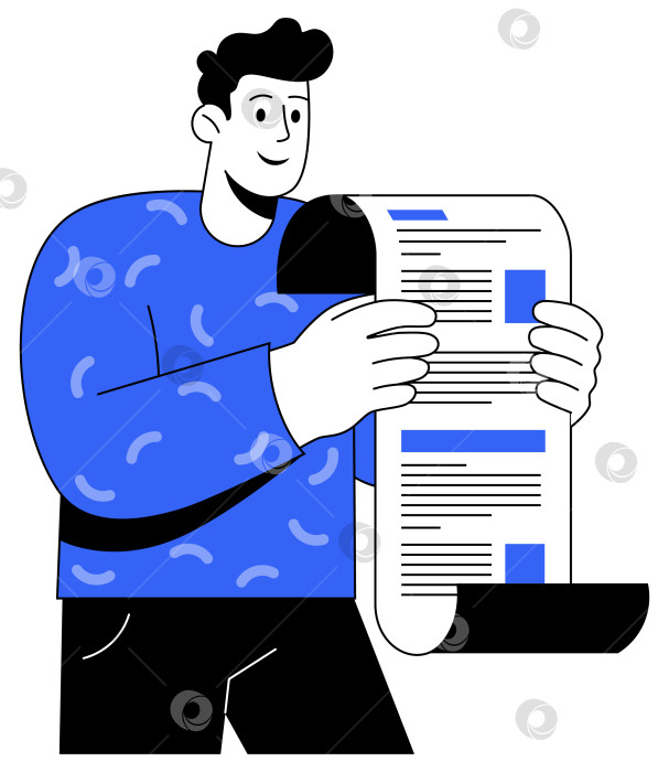 Скачать Счастливый Мужчина Держит в руках Гигантскую купюру фотосток Ozero