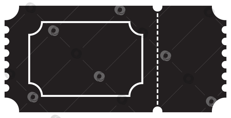 Скачать Сплошной черный силуэт билета фотосток Ozero