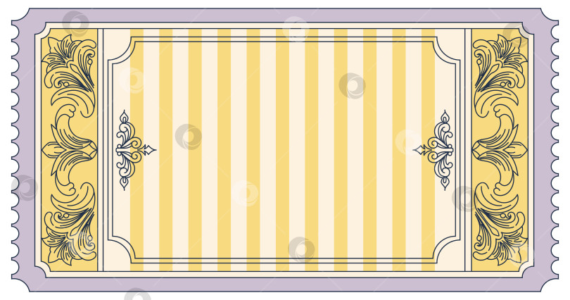 Скачать Полосатый фон для билетов с декоративной каймой фотосток Ozero