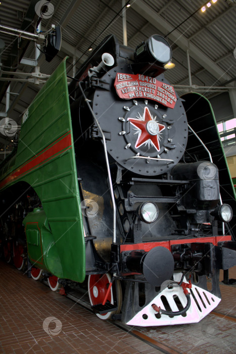 Скачать Паровоз в музее Железных дорог России в Санкт-Петербурге. фотосток Ozero