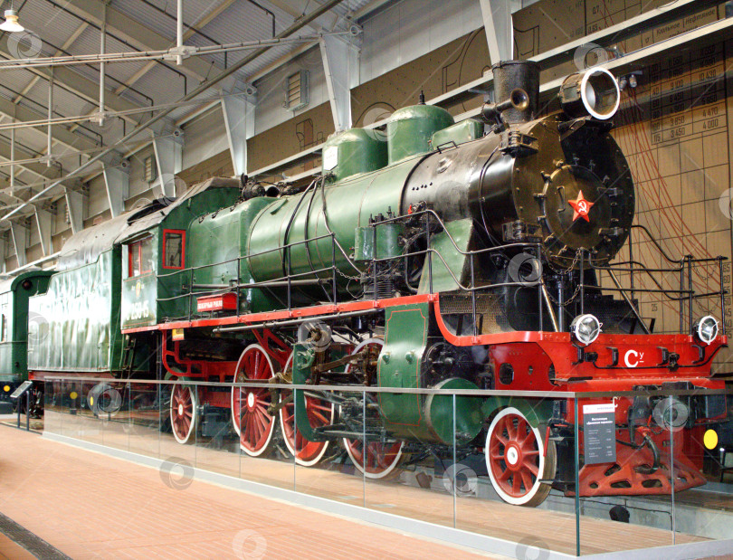 Скачать Паровоз в музее "Железные дороги России" в Санкт-Петербурге. фотосток Ozero