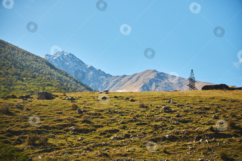 Скачать Горный пейзаж, Кавказский хребет. Осенний пейзаж фотосток Ozero