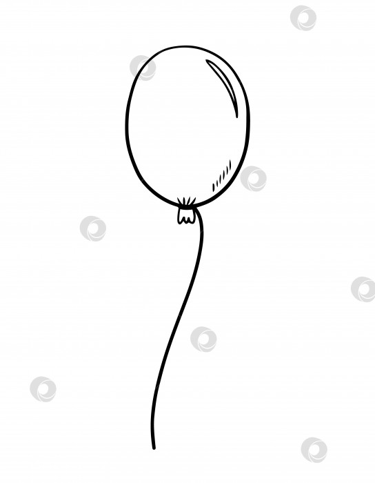 Скачать Праздничный воздушный шар, изолированный на белом фоне фотосток Ozero