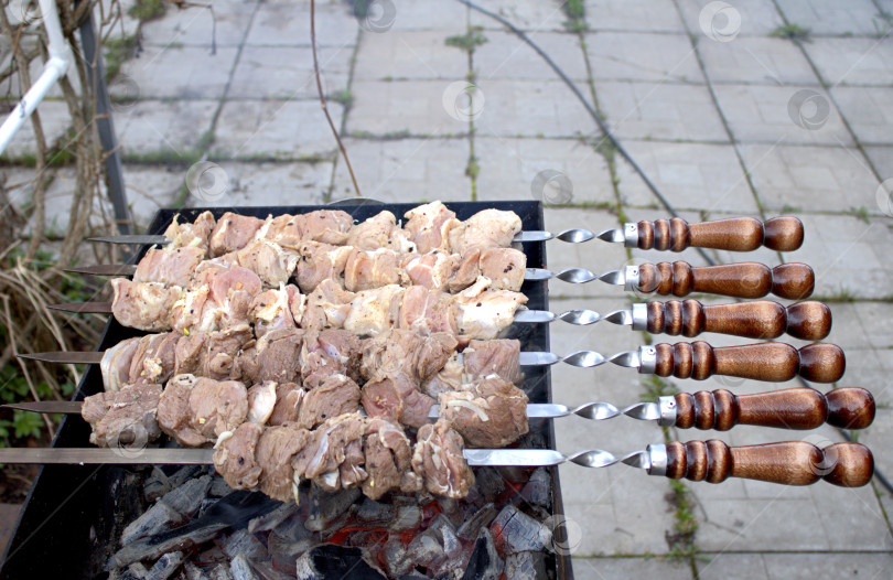 Скачать Мясо на мангале. фотосток Ozero