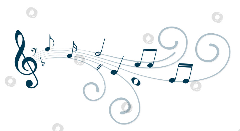 Скачать Музыкальные ноты. фотосток Ozero