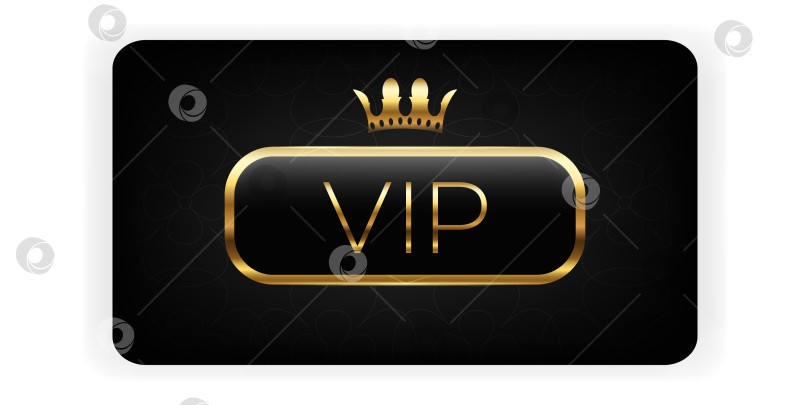 Скачать VIP-карта. VIP-карта черного цвета с золотыми элементами. Шаблон VIP-карты для казино, ресторанов, фитнес-центров, клубов и магазинов. фотосток Ozero