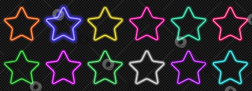 Скачать Неоновая веб-игра с подсветкой кнопки вызова и интерфейсом action star. Синяя векторная рамка со светящимся знаком и темным 3d-прямоугольником. Современный фиолетовый неон с кнопкой-значком баннера и круглой подсветкой границы. Набор векторных иллюстраций фотосток Ozero