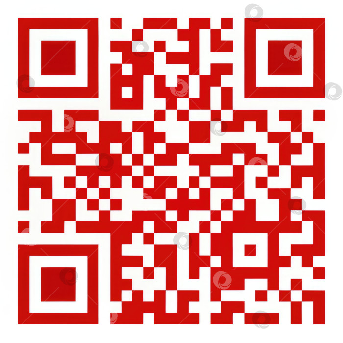 Скачать Красно-белый QR-код. Генеративный искусственный интеллект фотосток Ozero