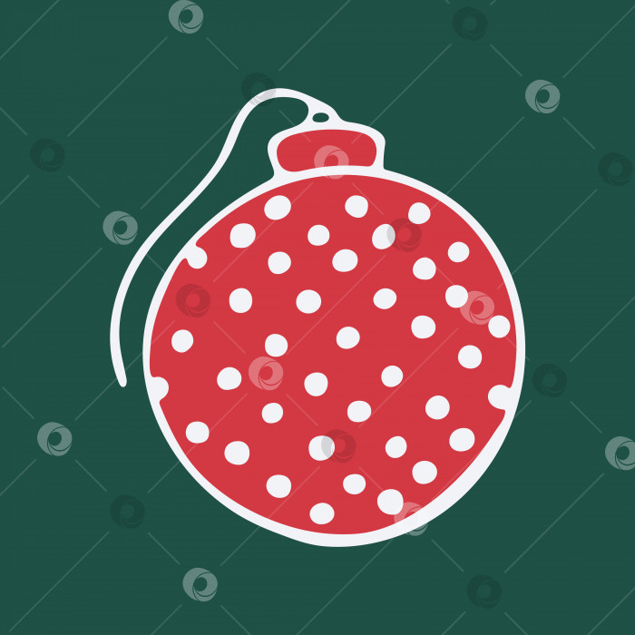 Скачать Векторная рисованная каракулями иллюстрация орнамента рождественской елки фотосток Ozero