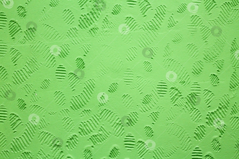Скачать Зеленый абстрактный фон с принтами на стене фотосток Ozero