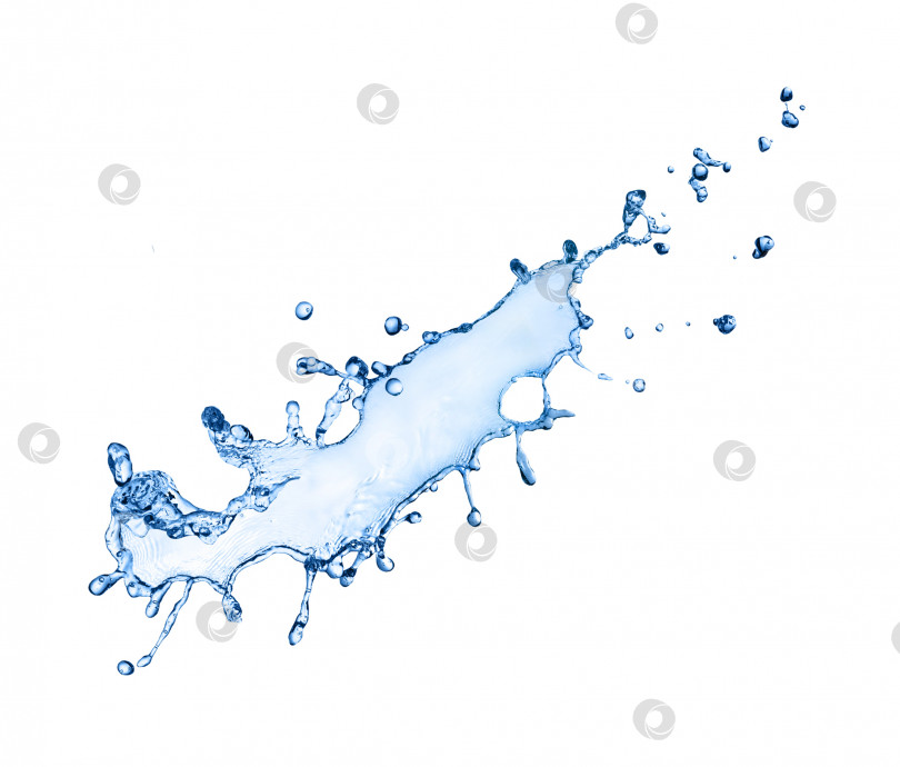 Скачать Коллекция брызг воды, выделенная на белом фоне фотосток Ozero