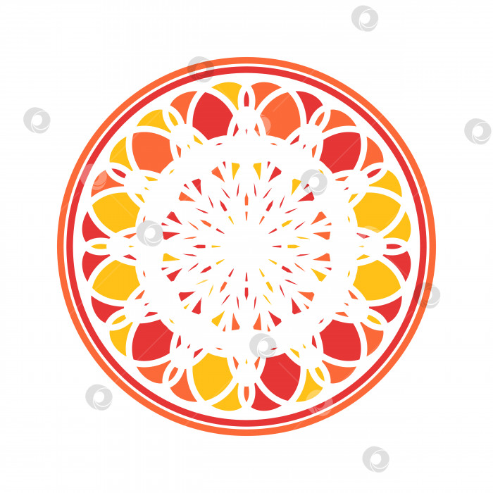 Скачать Красочный векторный круговой орнамент Мандалы фотосток Ozero