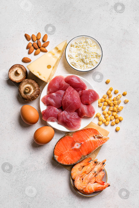 Скачать Продукты с высоким содержанием белка и низким содержанием углеводов фотосток Ozero