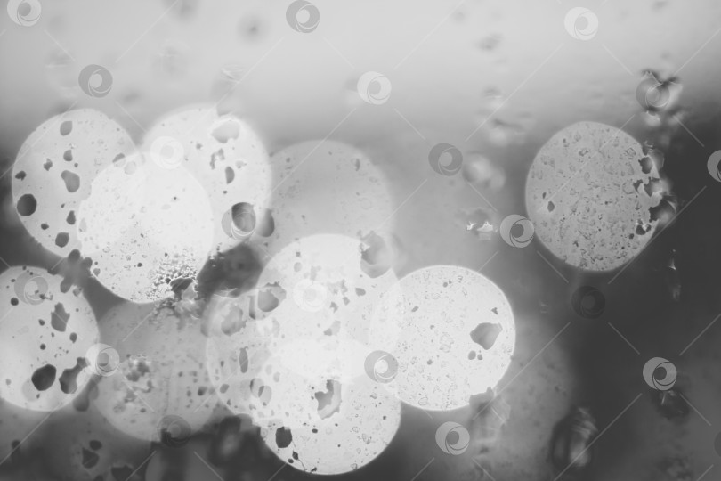 Скачать Черно-белый абстрактный фон с эффектом боке и каплями фотосток Ozero