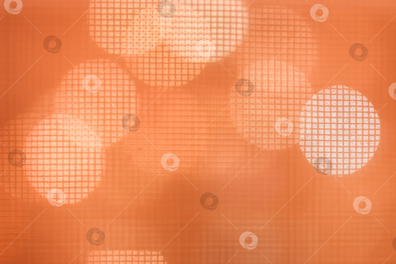 Скачать Абстрактный оранжевый фон с сеткой и эффектом боке, оранжевый размытый фон фотосток Ozero
