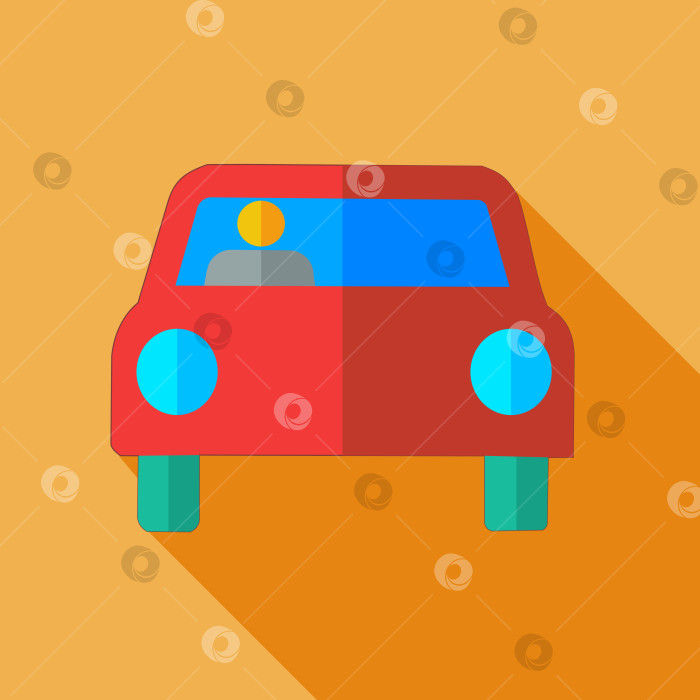 Скачать Современный плоский дизайнерский концепт icon car. Векторная иллюстрация. фотосток Ozero