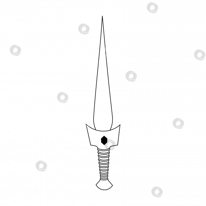 Скачать Страница раскраски кинжала фотосток Ozero