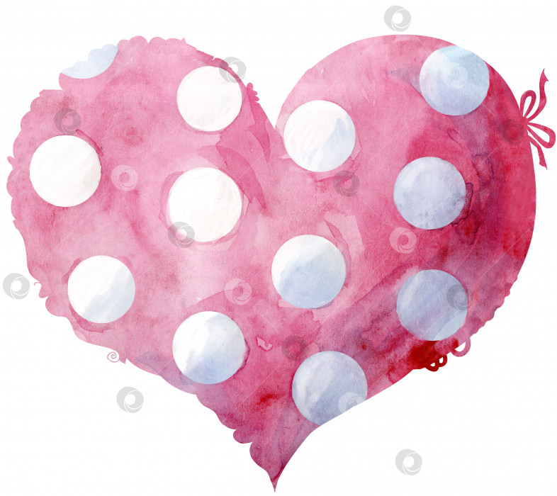 Скачать акварельно-розовое сердечко с кружевной каймой фотосток Ozero