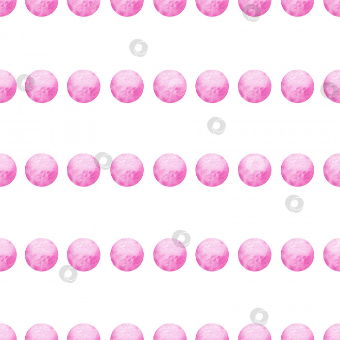 Скачать Геометрический бесшовный узор с розовыми пузырьками. Повторяющийся акварельный фон фотосток Ozero