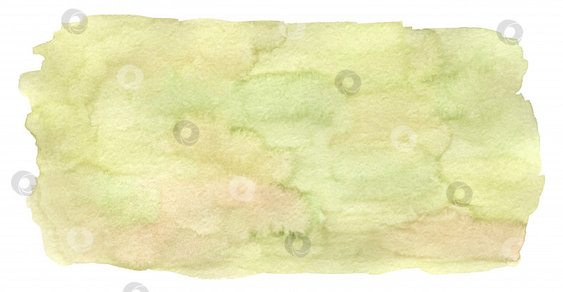 Скачать Акварельный зеленый фон, текстура бежевой бумаги. Раскрашенный вручную луг фотосток Ozero