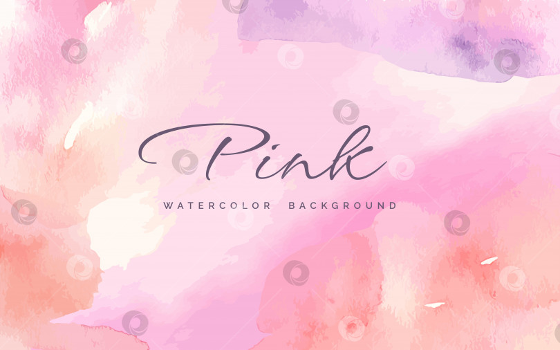 Скачать Ручная роспись пастельно-розового акварельного фона фотосток Ozero