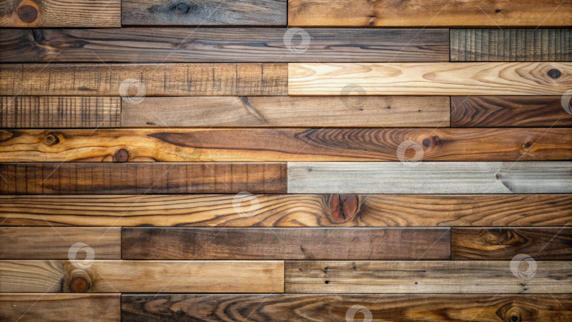 Скачать Текстура фона стены из деревянных досок в деревенском стиле. Генеративный искусственный интеллект фотосток Ozero