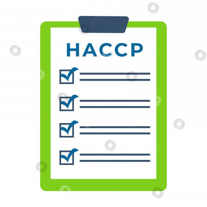 Скачать Значок документа HACCP с галочками фотосток Ozero