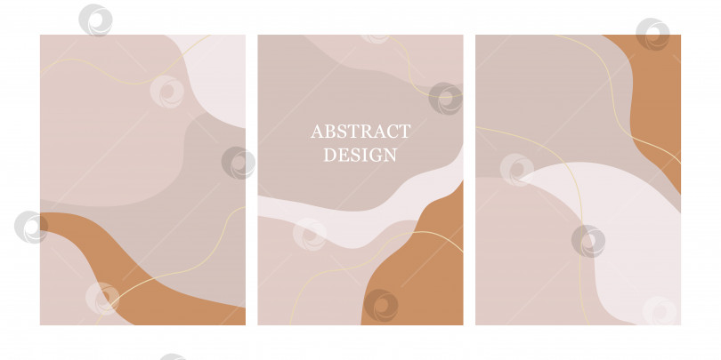 Скачать Набор шаблонов современного дизайна с абстрактными органичными формами в пастельных тонах. Минимальный стильный фон для брошюры, флаера, баннера, плаката и фирменного дизайна. Векторная иллюстрация фотосток Ozero