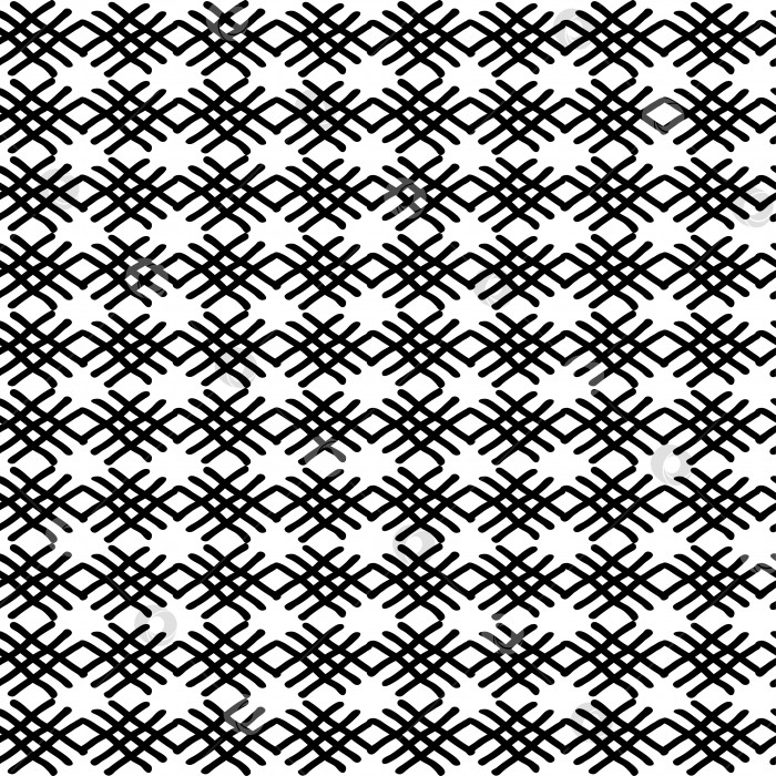 Скачать Векторный бесшовный фон решетки, монохромный узор, выделенный на белом фоне для украшения текстиля, оберток, открыток, обоев. фотосток Ozero