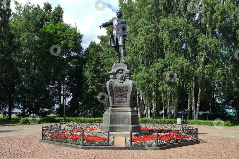 Скачать Памятник Петру Первому в Петрозаводске фотосток Ozero