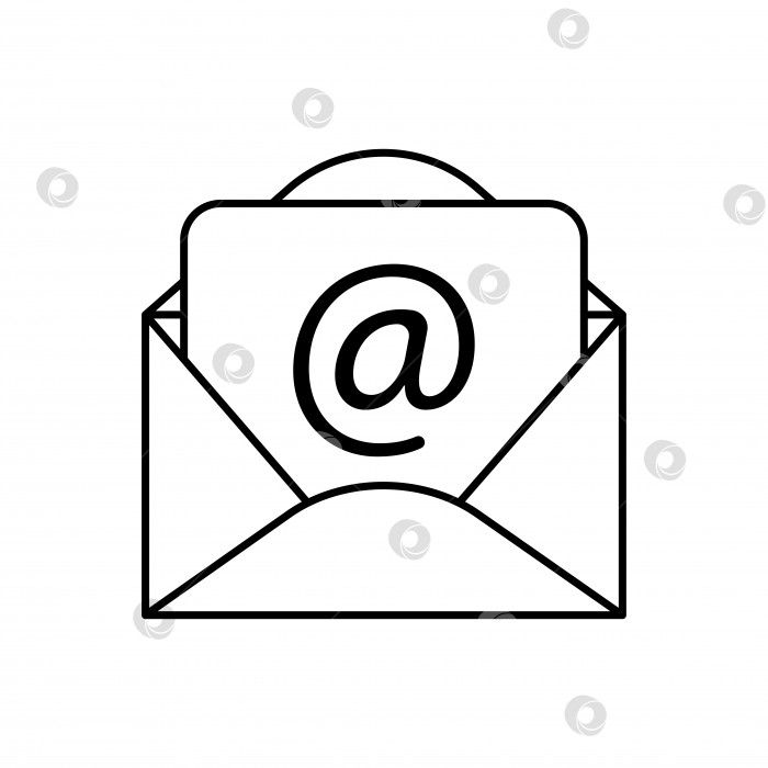 Скачать E-mail envelope. Newsletter, message sigh фотосток Ozero