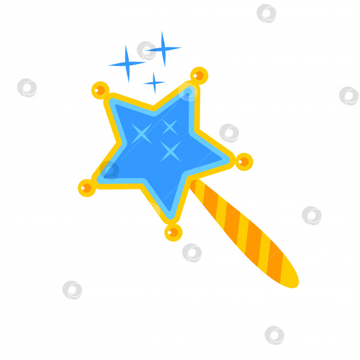 Скачать Star shaped magic wand with shiny sparkling sequins фотосток Ozero
