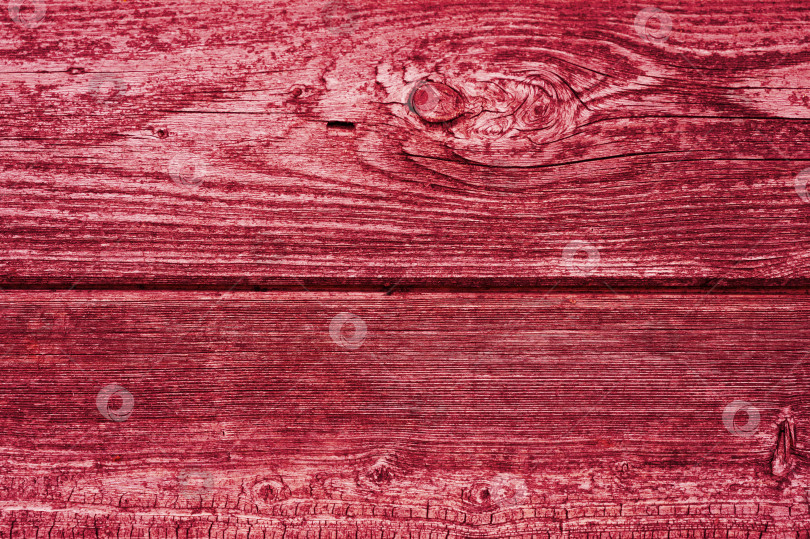 Скачать фон из деревянной доски. состаренные, выветренные красно-розово-фиолетовые деревянные доски. окрашен в viva magenta, трендовый цвет 2023 года фотосток Ozero