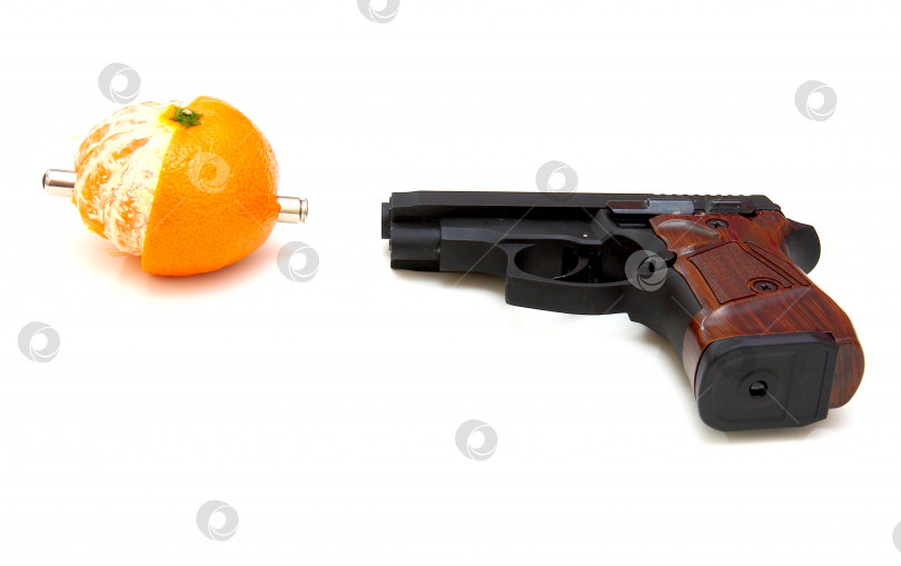 Скачать Крупный план пистолета-мандарина фотосток Ozero