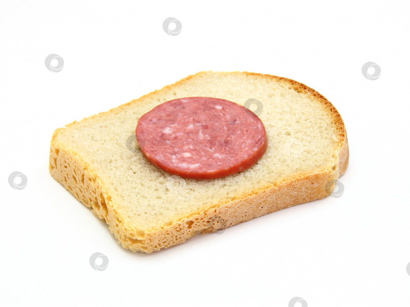 Скачать Полезный бутерброд с колбасой фотосток Ozero