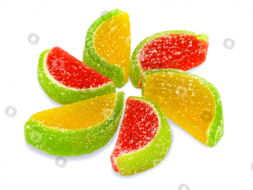 Скачать Разноцветные фруктовые сладкие конфеты крупным планом фотосток Ozero