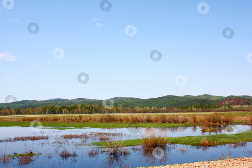 Скачать красивый зеленый горный пейзаж фотосток Ozero