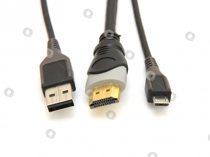 Скачать usb-штекер и большой и маленький hdmi-кабель фотосток Ozero