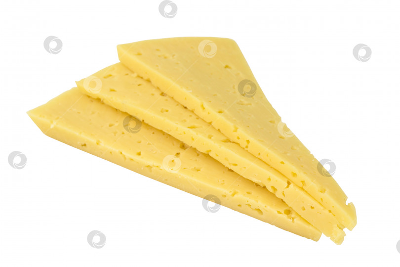 Скачать кусочек сыра, выделенный на белом фоне фотосток Ozero