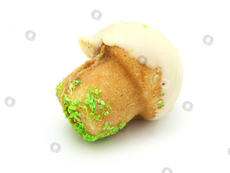 Скачать Песочное печенье в форме грибов со сгущенным молоком фотосток Ozero