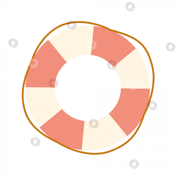 Скачать спасательный круг, выделенный на белом фоне. Векторная иллюстрация. фотосток Ozero