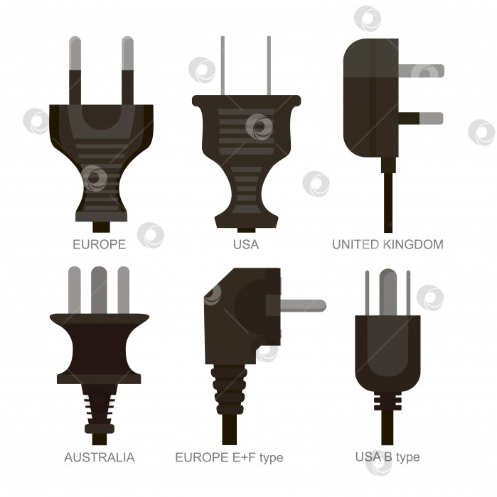 Скачать вектор вилок питания фотосток Ozero
