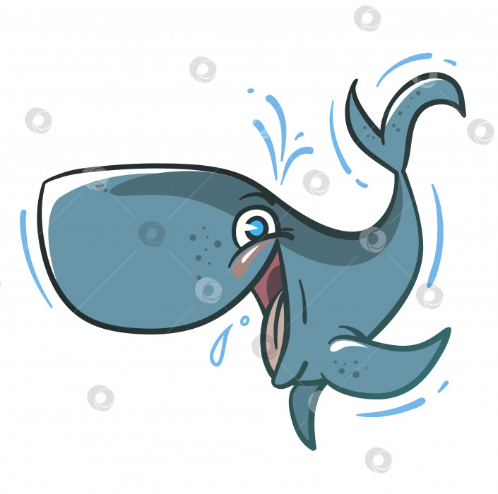 Скачать забавный мультяшный детеныш кита фотосток Ozero