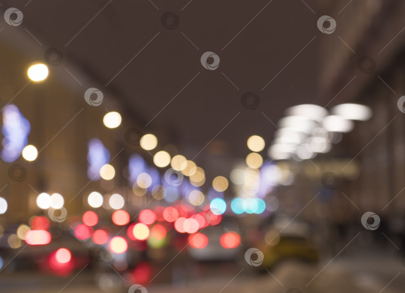 Скачать Светлая ночь в городе боке абстрактный фон размытие блики объектива фотосток Ozero