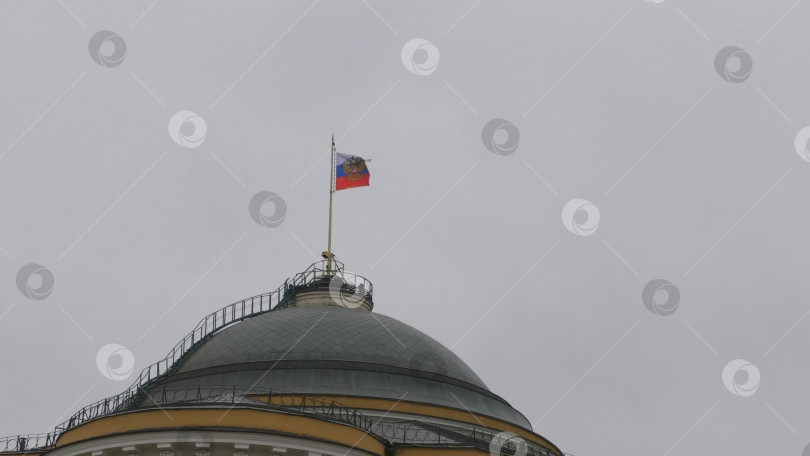 Скачать Кремль, Москва, купол здания Сената, башня российского флага фотосток Ozero