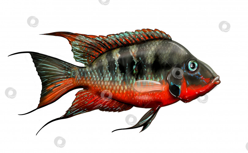 Скачать аквариумная рыбка цихлазома фотосток Ozero
