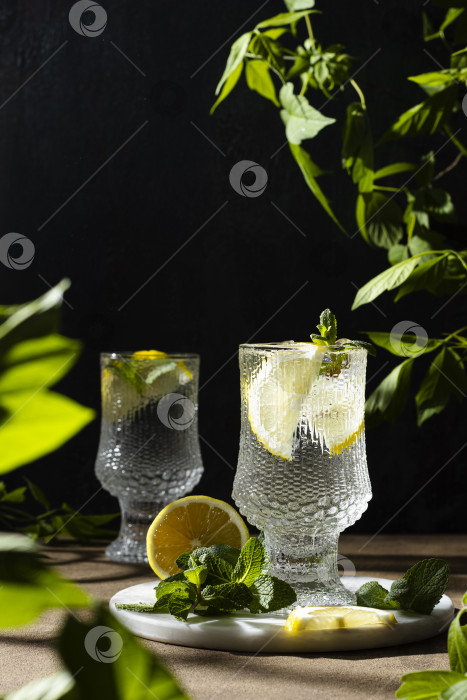 Скачать Два стакана с лимонадом фотосток Ozero