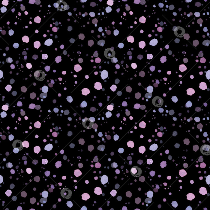 Скачать Бесшовный узор в виде капель и брызг, выделенных на черном фоне. Акварельная иллюстрация, нарисованная от руки. Искусство для стиля текстура ткани фотосток Ozero