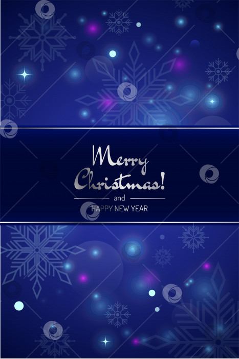 Скачать Вертикальная синяя поздравительная рождественская открытка фотосток Ozero