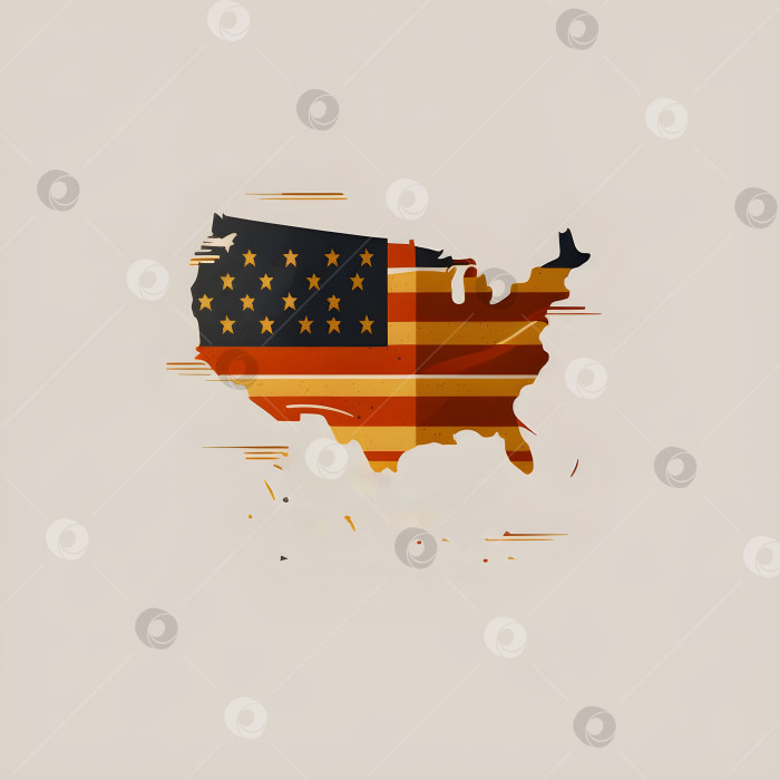 Скачать Патриотический значок с флагом Соединенных Штатов Америки фотосток Ozero